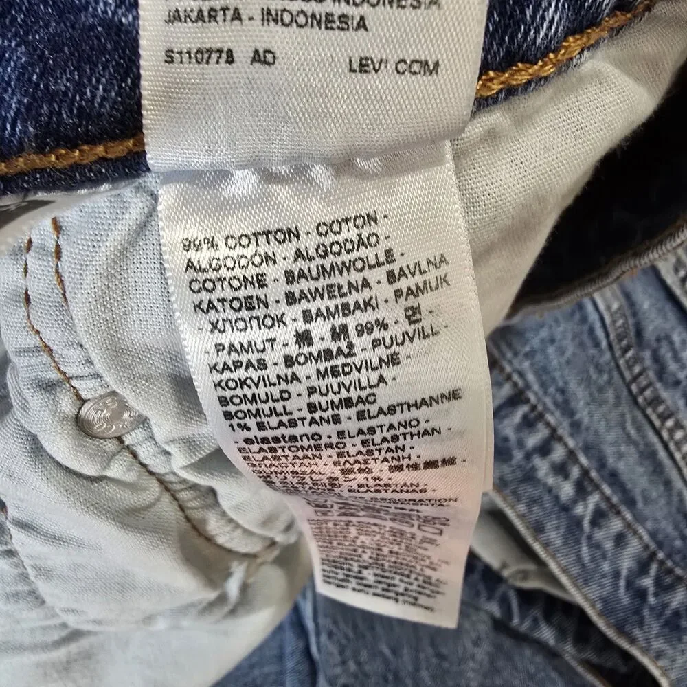 Levi's Mens 501 XX Full Button Fly 5 Pocket Light Wash Straight Leg Jeans 33x26